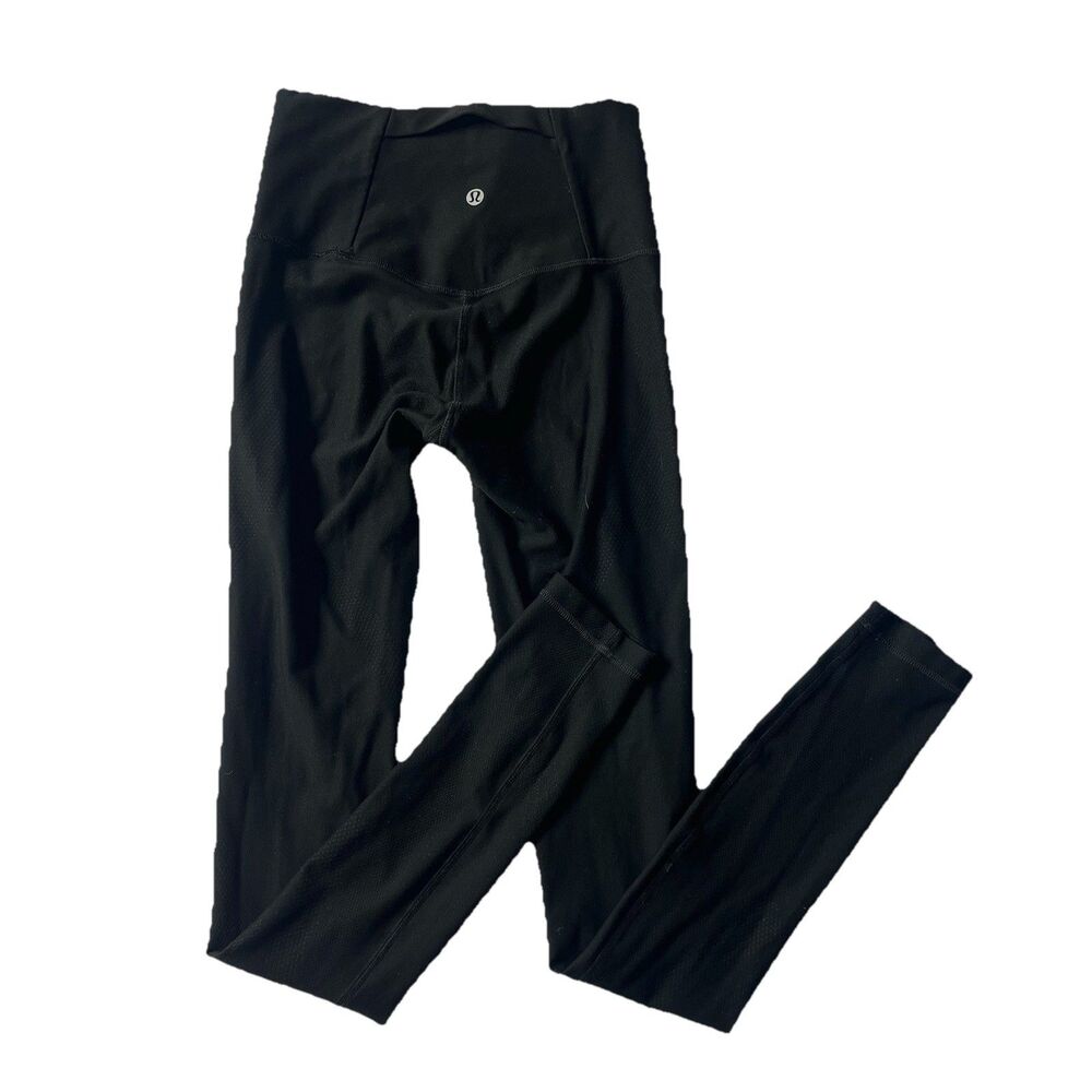 Lululemon Pants Womens 4 Black High Rise Mapped Out Leggings Yoga Gym Workout